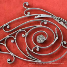 Wrought Iron Gate Decorative Ornament Forged Groupware Element For Wrought iron Gate  railing Or fence decoration Ornament